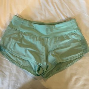 Lululemon mint speed up short 2.5